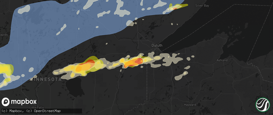 Hail map in Carlton, MN on June 29, 2026