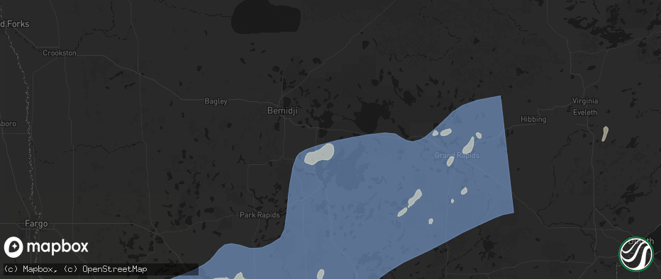 Hail map in Cass Lake, MN on June 29, 2026