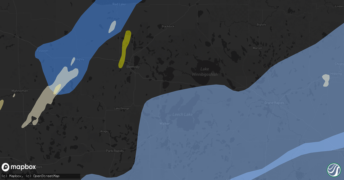 Hail map in Cass Lake, MN on June 29, 2026