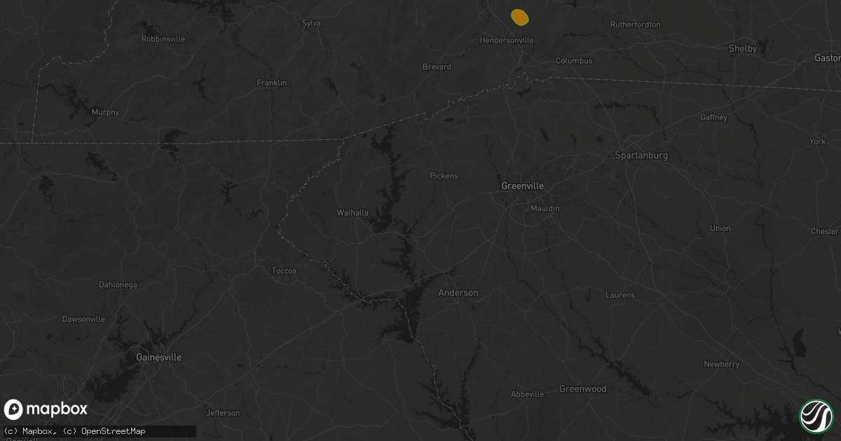 Hail map in Central, SC on June 29, 2026
