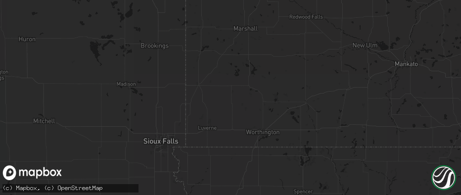 Hail map in Chandler, MN on June 29, 2026