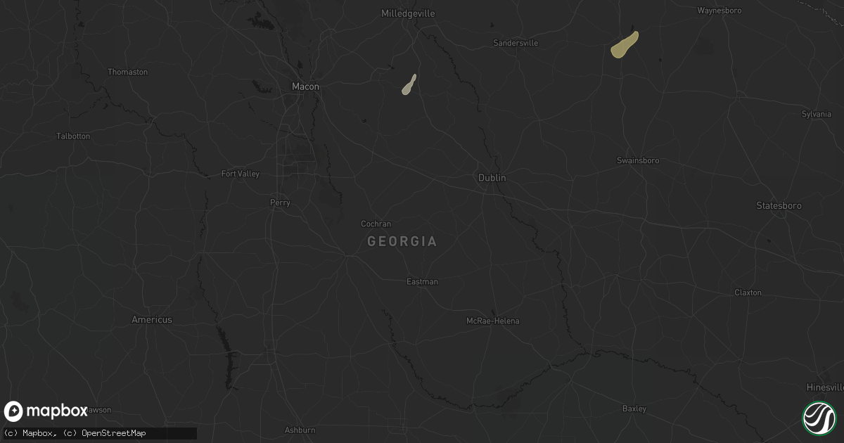 Hail map in Chester, GA on June 29, 2026