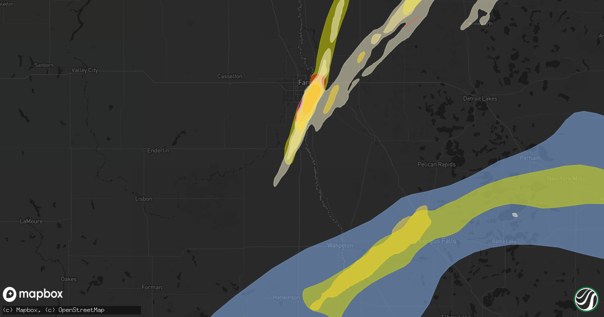 Hail map in Christine, ND on June 29, 2026