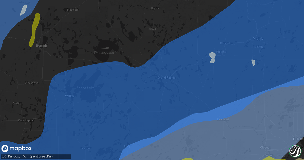 Hail map in Cohasset, MN on June 29, 2026
