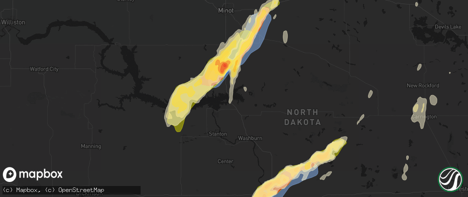Hail map in Coleharbor, ND on June 29, 2026