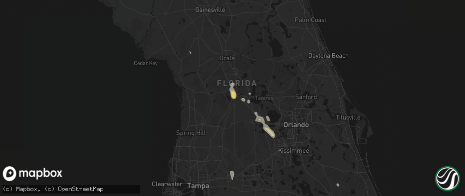 Hail map in Coleman, FL on June 29, 2026