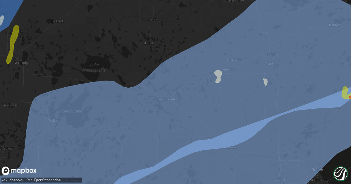 Hail map in Coleraine, MN on June 29, 2026