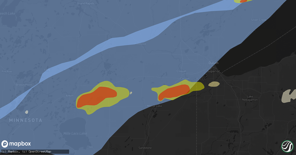 Hail map in Cromwell, MN on June 29, 2026