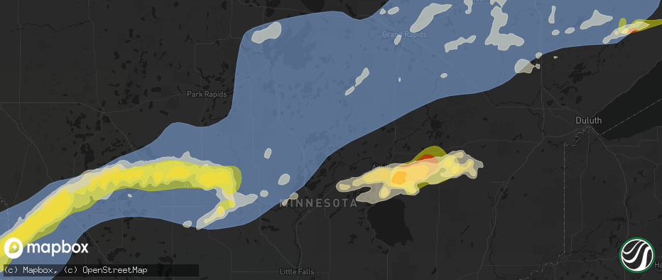 Hail map in Crosslake, MN on June 29, 2026