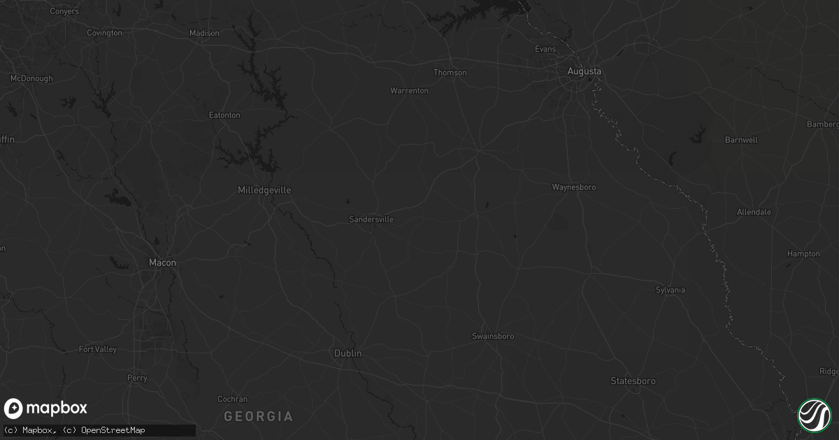 Hail map in Davisboro, GA on June 29, 2026
