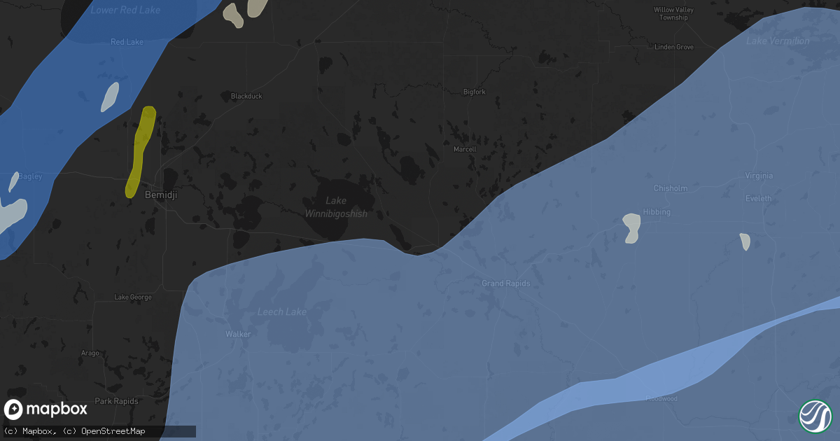 Hail map in Deer River, MN on June 29, 2026