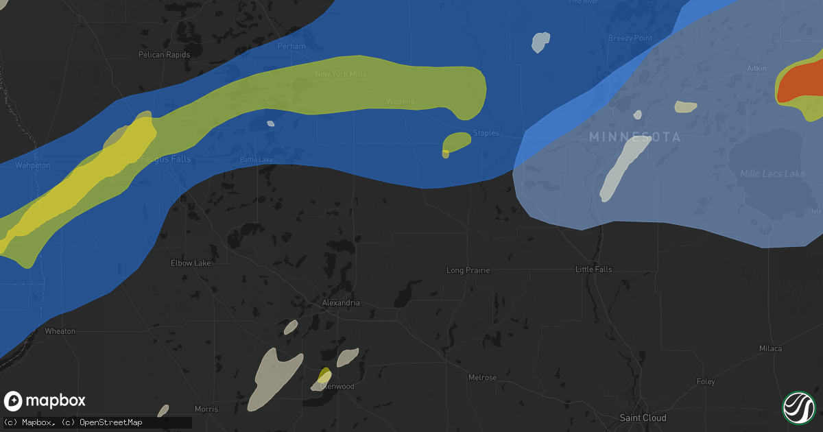 Hail map in Eagle Bend, MN on June 29, 2026