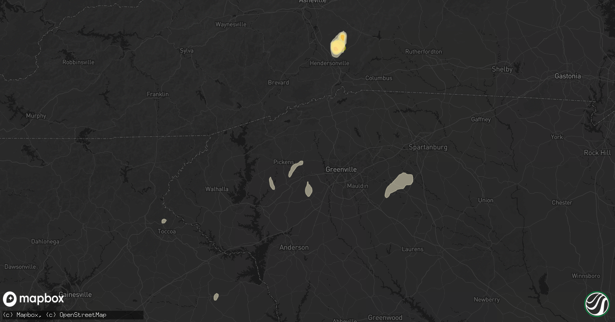 Hail map in Easley, SC on June 29, 2026