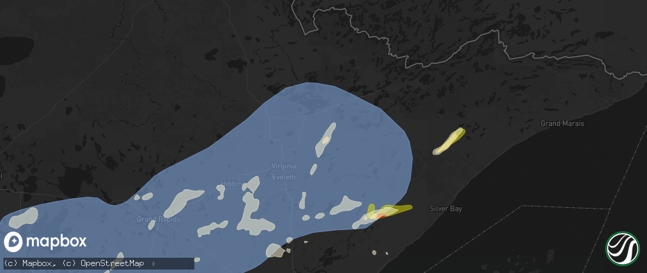 Hail map in Embarrass, MN on June 29, 2026