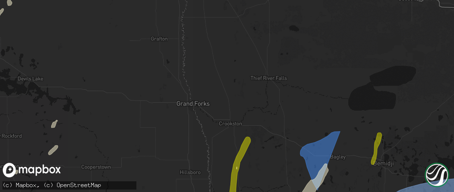 Hail map in Euclid, MN on June 29, 2026