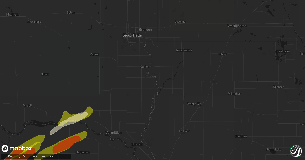 Hail map in Fairview, SD on June 29, 2026