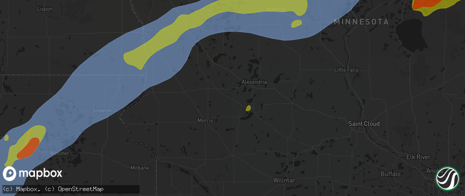 Hail map in Farwell, MN on June 29, 2026