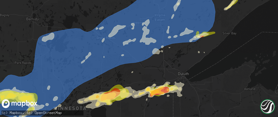 Hail map in Floodwood, MN on June 29, 2026