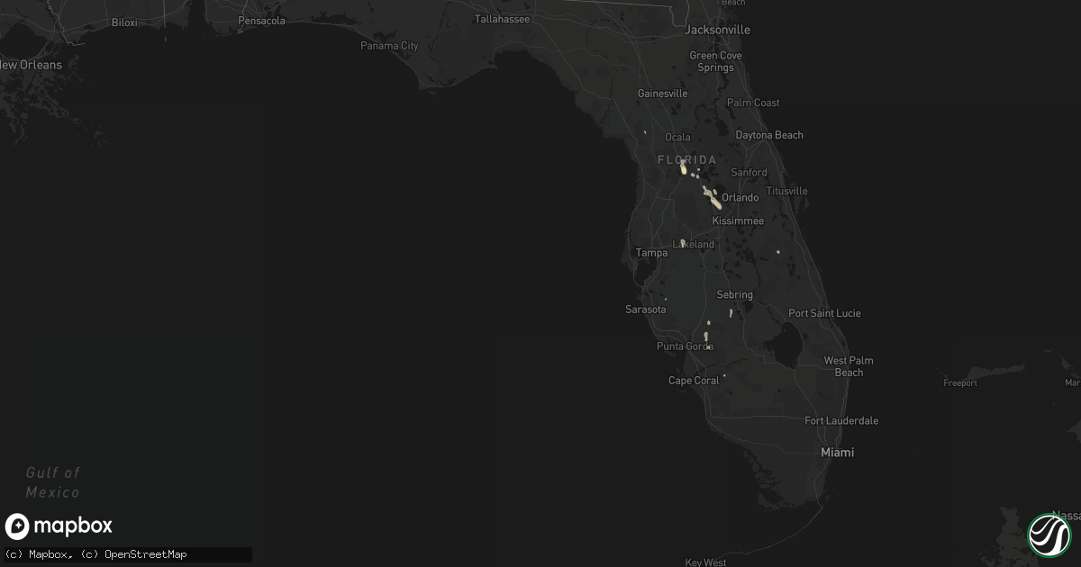 Hail map in Florida on June 29, 2026