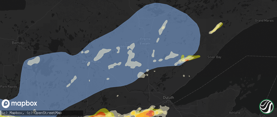 Hail map in Forbes, MN on June 29, 2026