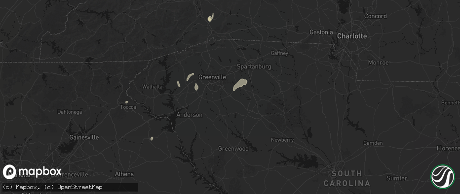 Hail map in Fountain Inn, SC on June 29, 2026