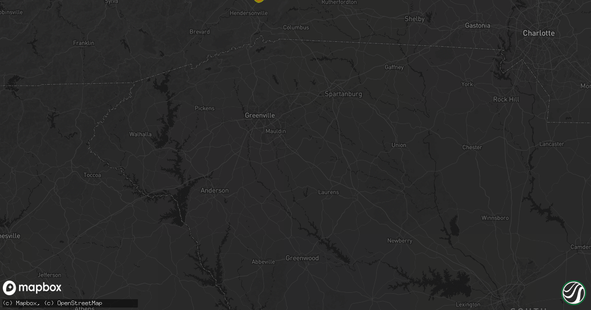 Hail map in Fountain Inn, SC on June 29, 2026