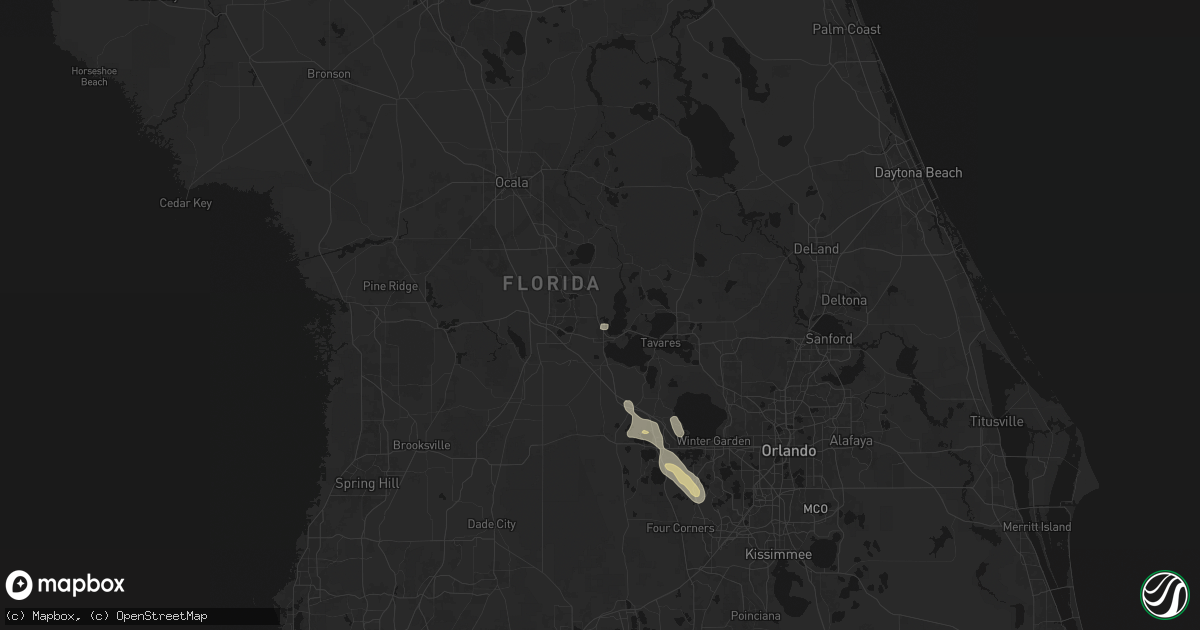 Hail map in Fruitland Park, FL on June 29, 2026