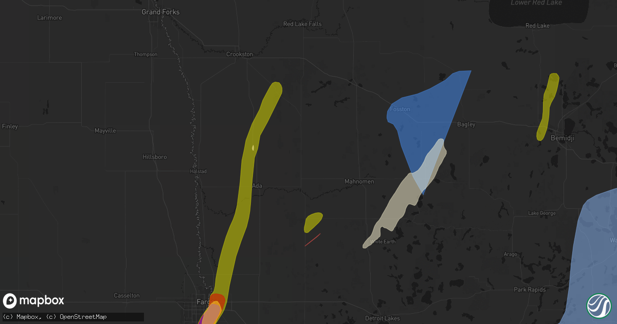 Hail map in Gary, MN on June 29, 2026