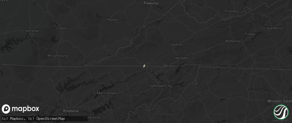 Hail map in Gate City, VA on June 29, 2026