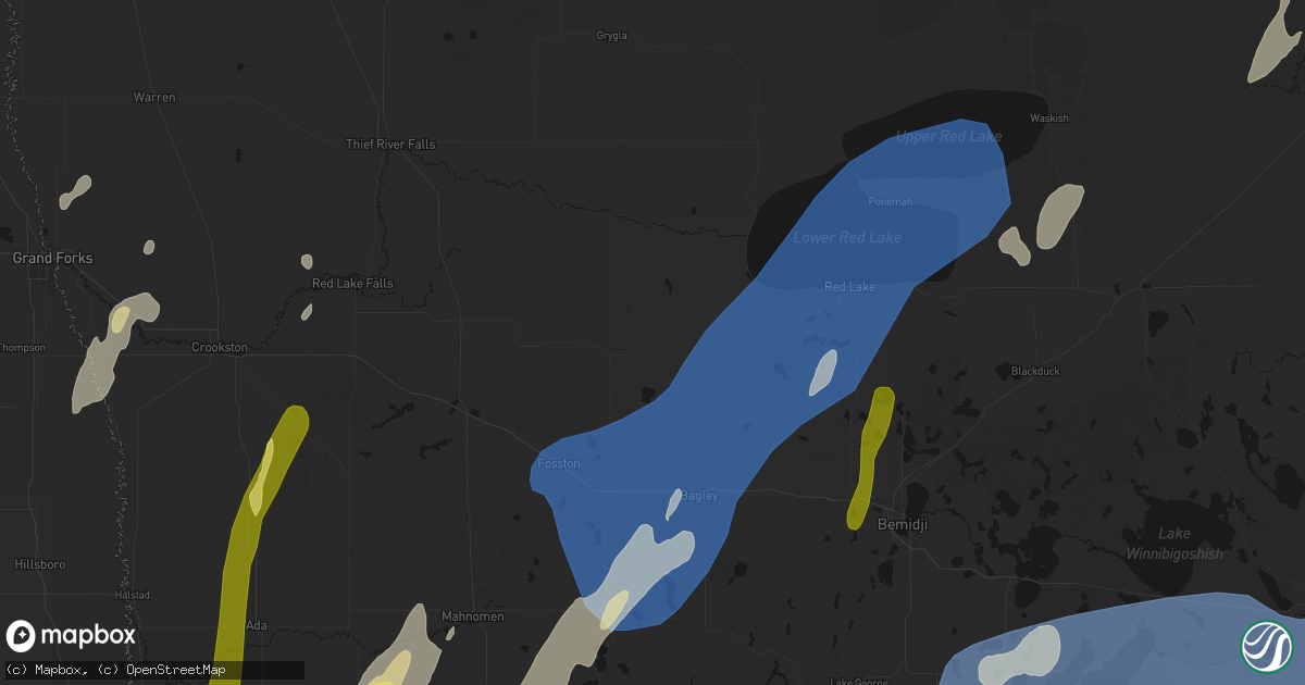 Hail map in Gonvick, MN on June 29, 2026