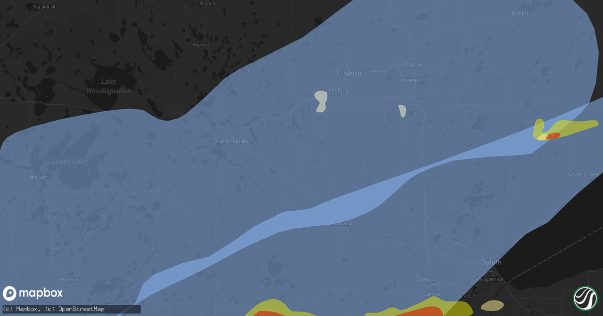 Hail map in Goodland, MN on June 29, 2026