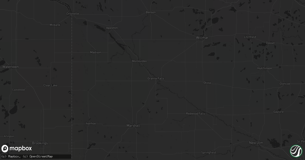 Hail map in Granite Falls, MN on June 29, 2026