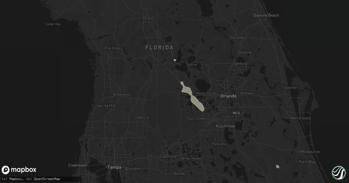 Hail map in Groveland, FL on June 29, 2026