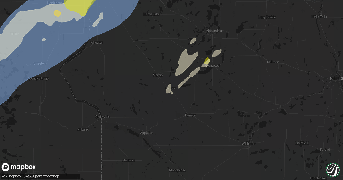 Hail map in Hancock, MN on June 29, 2026