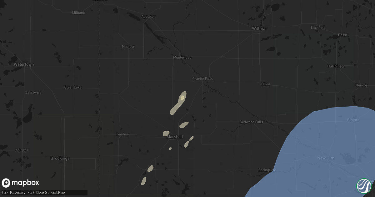 Hail map in Hanley Falls, MN on June 29, 2026