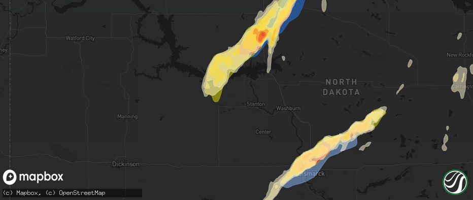 Hail map in Hazen, ND on June 29, 2026