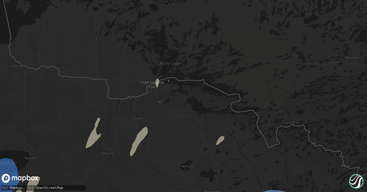 Hail map in International Falls, MN on June 29, 2026