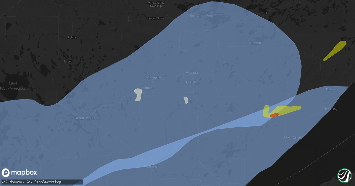 Hail map in Iron, MN on June 29, 2026