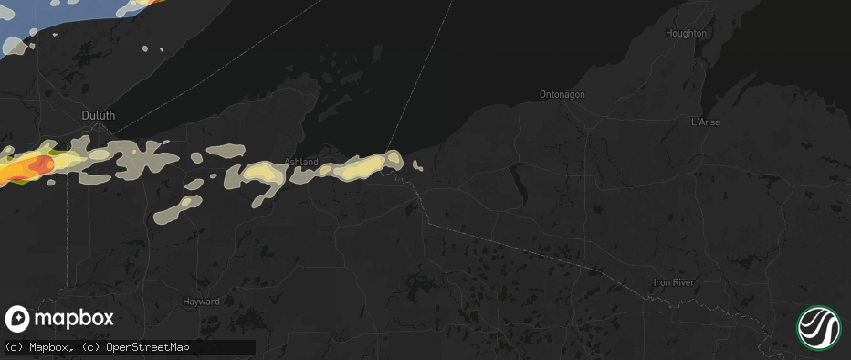 Hail map in Ironwood, MI on June 29, 2026