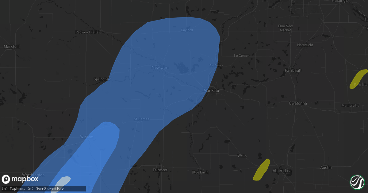 Hail map in Lake Crystal, MN on June 29, 2026
