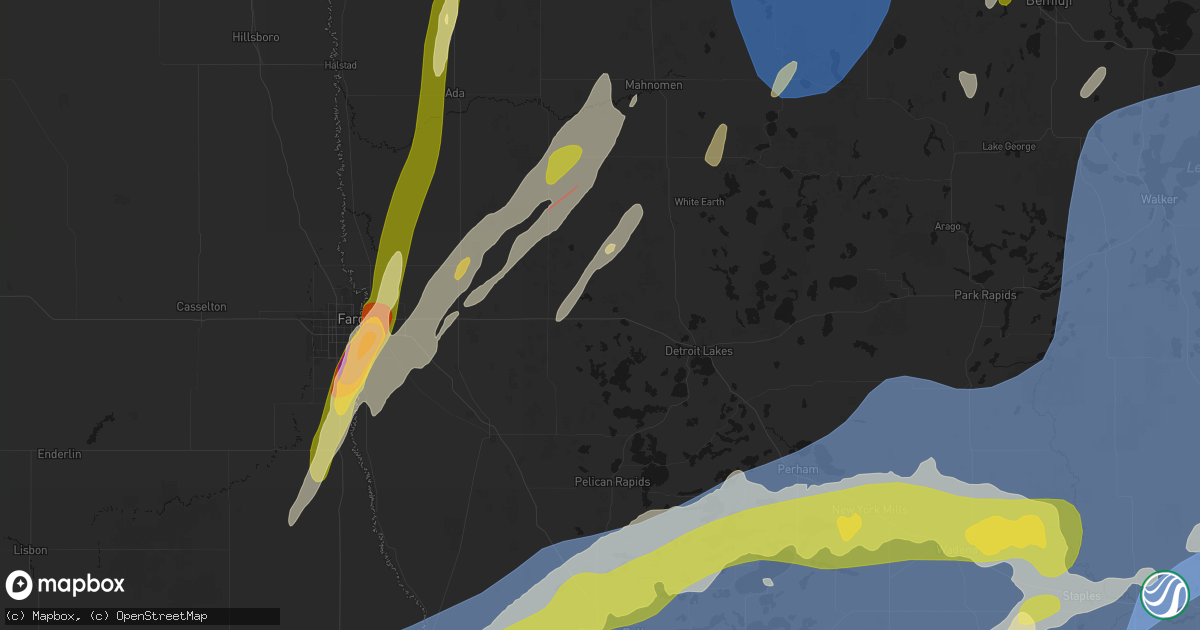 Hail map in Lake Park, MN on June 29, 2026