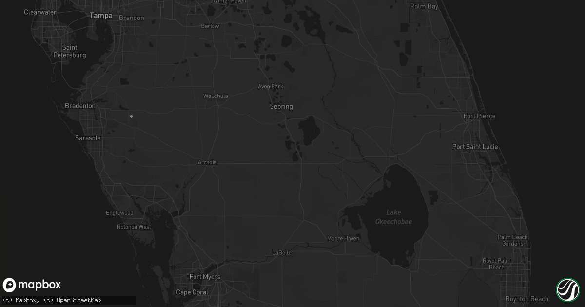 Hail map in Lake Placid, FL on June 29, 2026