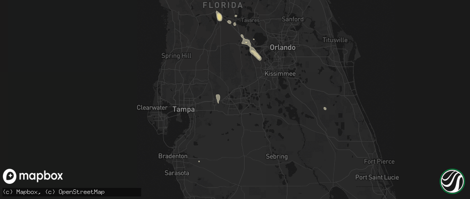 Hail map in Lakeland, FL on June 29, 2026