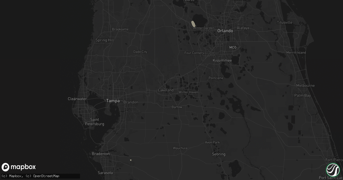 Hail map in Lakeland, FL on June 29, 2026