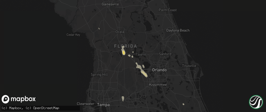 Hail map in Leesburg, FL on June 29, 2026