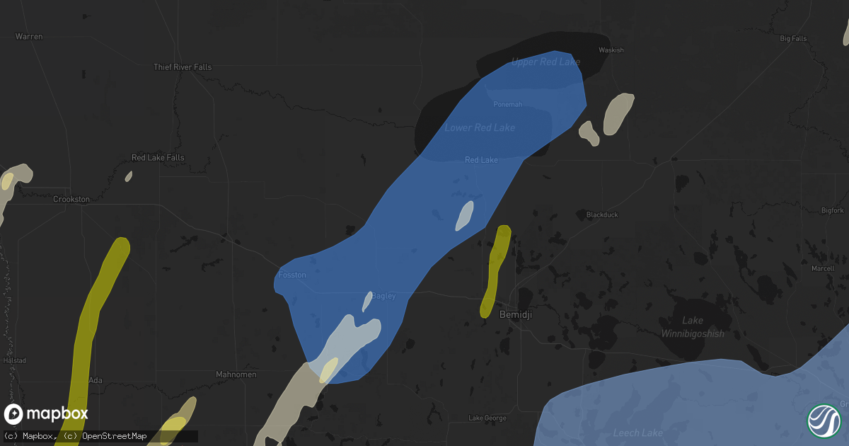 Hail map in Leonard, MN on June 29, 2026