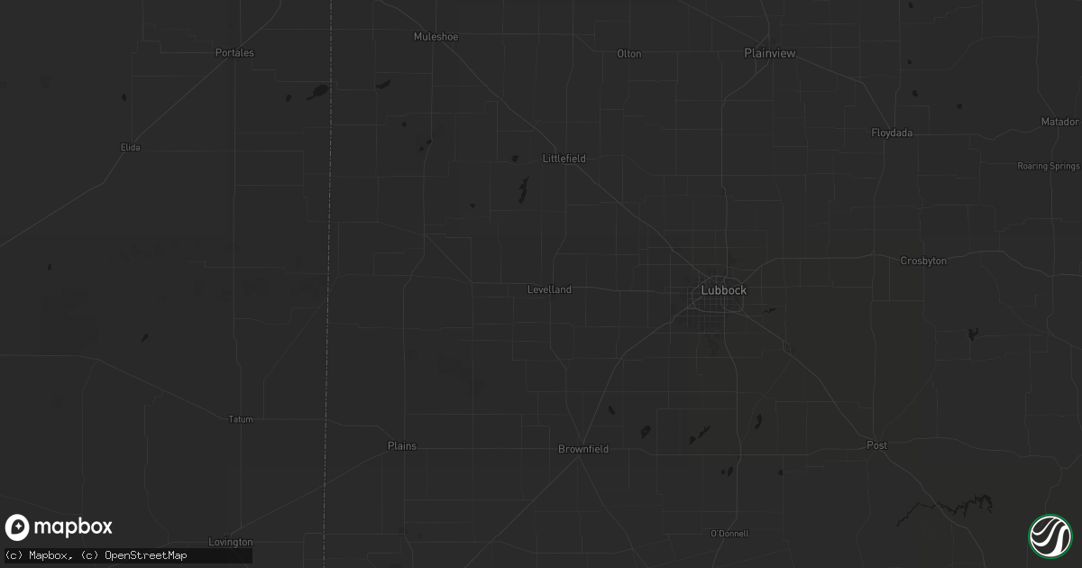 Hail map in Levelland, TX on June 29, 2026