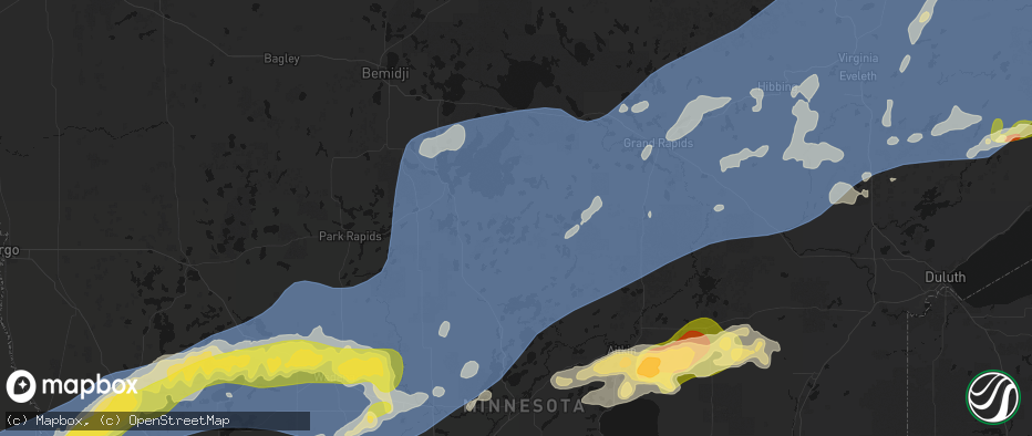 Hail map in Longville, MN on June 29, 2026