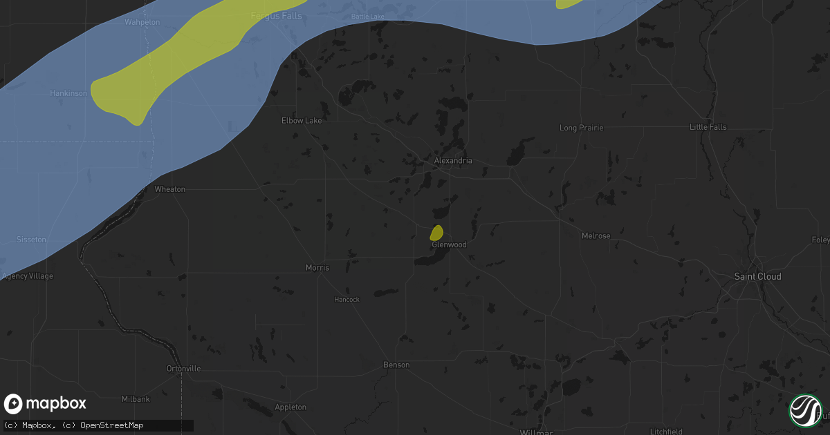Hail map in Lowry, MN on June 29, 2026