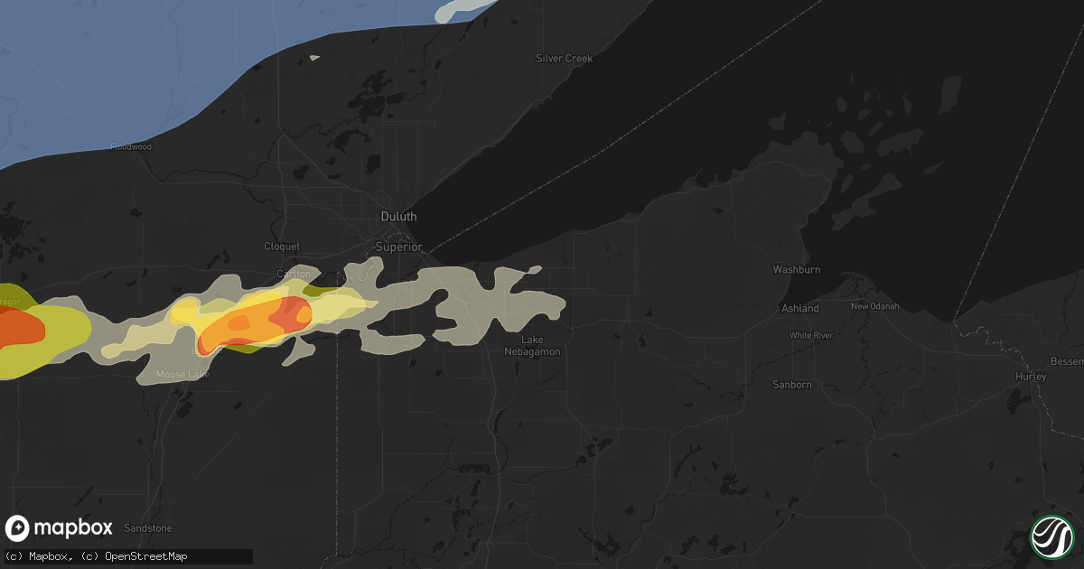 Hail map in Maple, WI on June 29, 2026